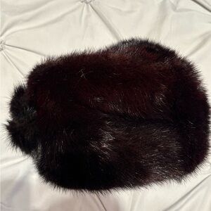 Luxurious Black Fur Muff. Natural 100% Mink